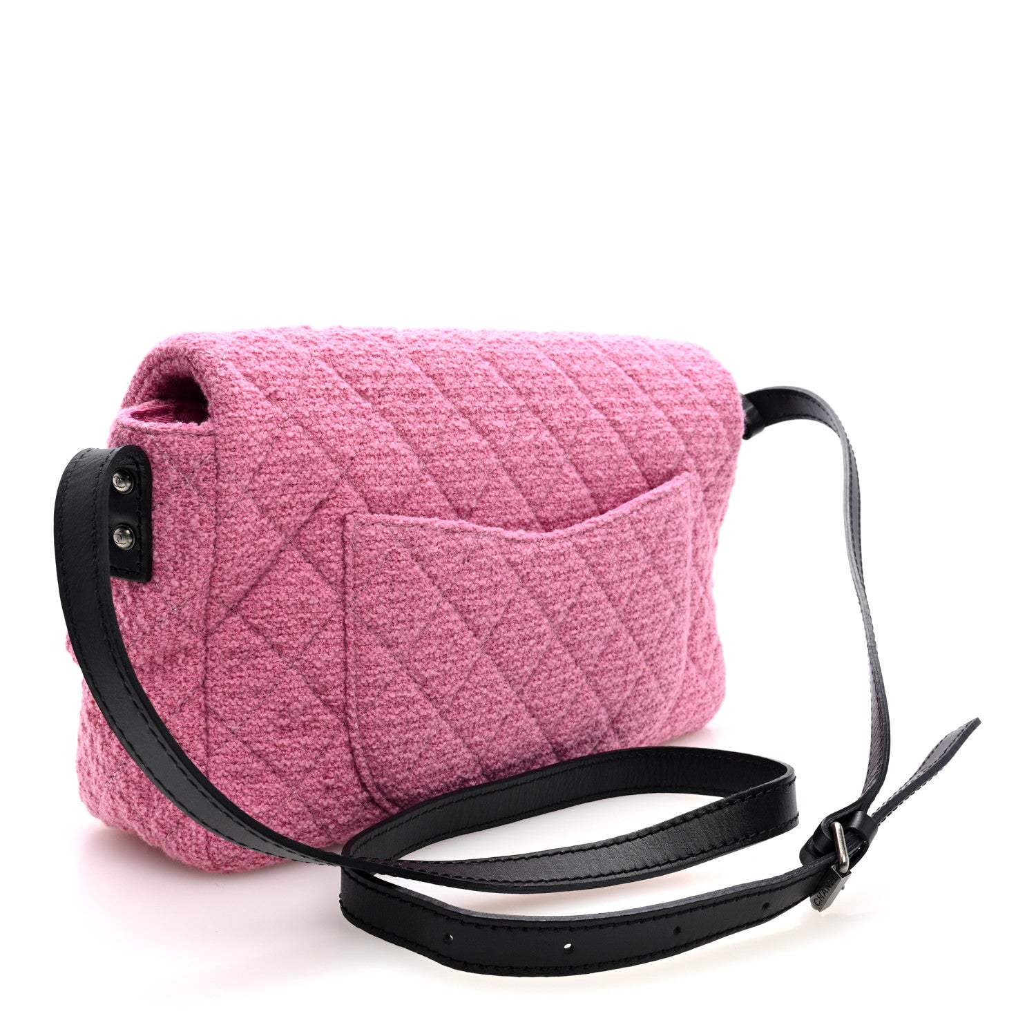 Chanel Easy Tweed Jumbo Reissue Messenger Flap Pink Black 3 of 10
