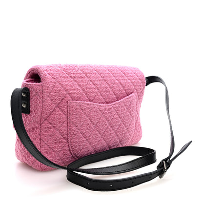 Chanel Easy Tweed Jumbo Reissue Messenger Flap Pink Black 3 of 10