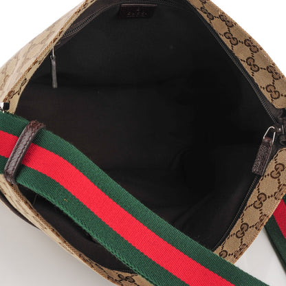 Gucci Monogram Web Medium Flat Messenger Bag Dark Brown 5 of 7