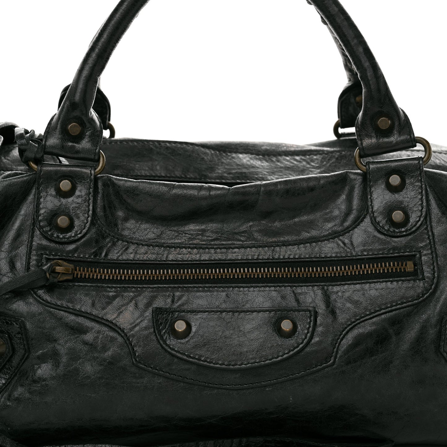 Agneau Classic Hardware Twiggy Black
