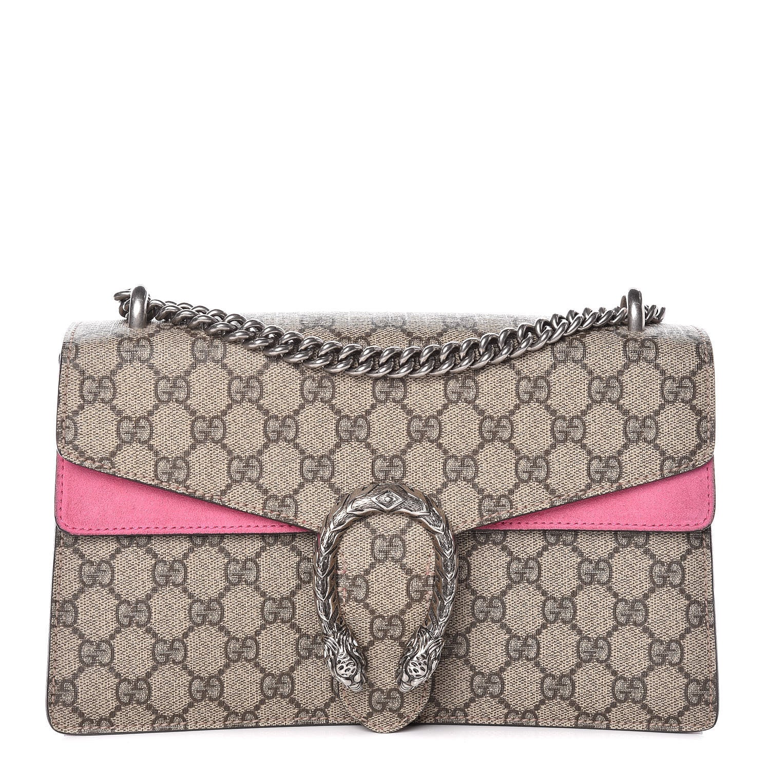 Gucci GG Supreme Monogram Small Dionysus Shoulder Bag Pink 1 of 14