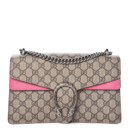 Gucci GG Supreme Monogram Small Dionysus Shoulder Bag Pink 1 of 14