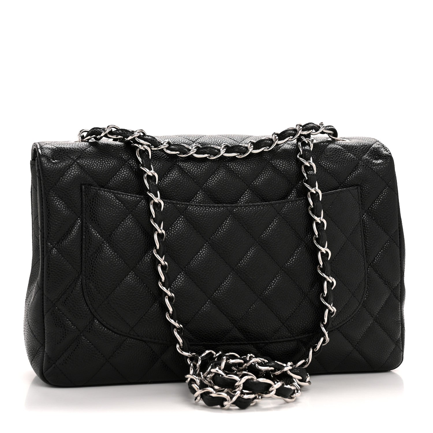 Chanel Caviar Quilted Jumbo Single Flap Black 3 of 12