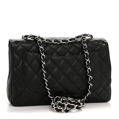Chanel Caviar Quilted Jumbo Single Flap Black 3 of 12