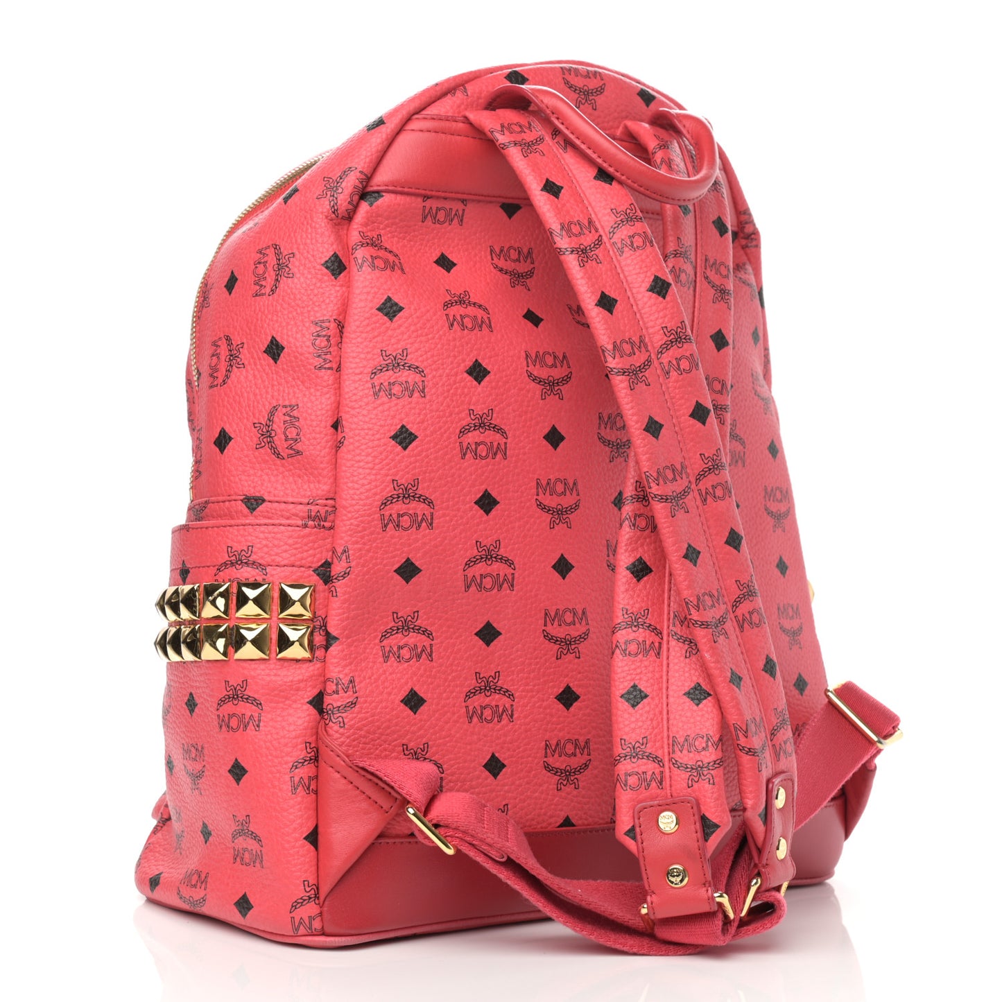 Visetos Medium Side Studs Stark Backpack Corail