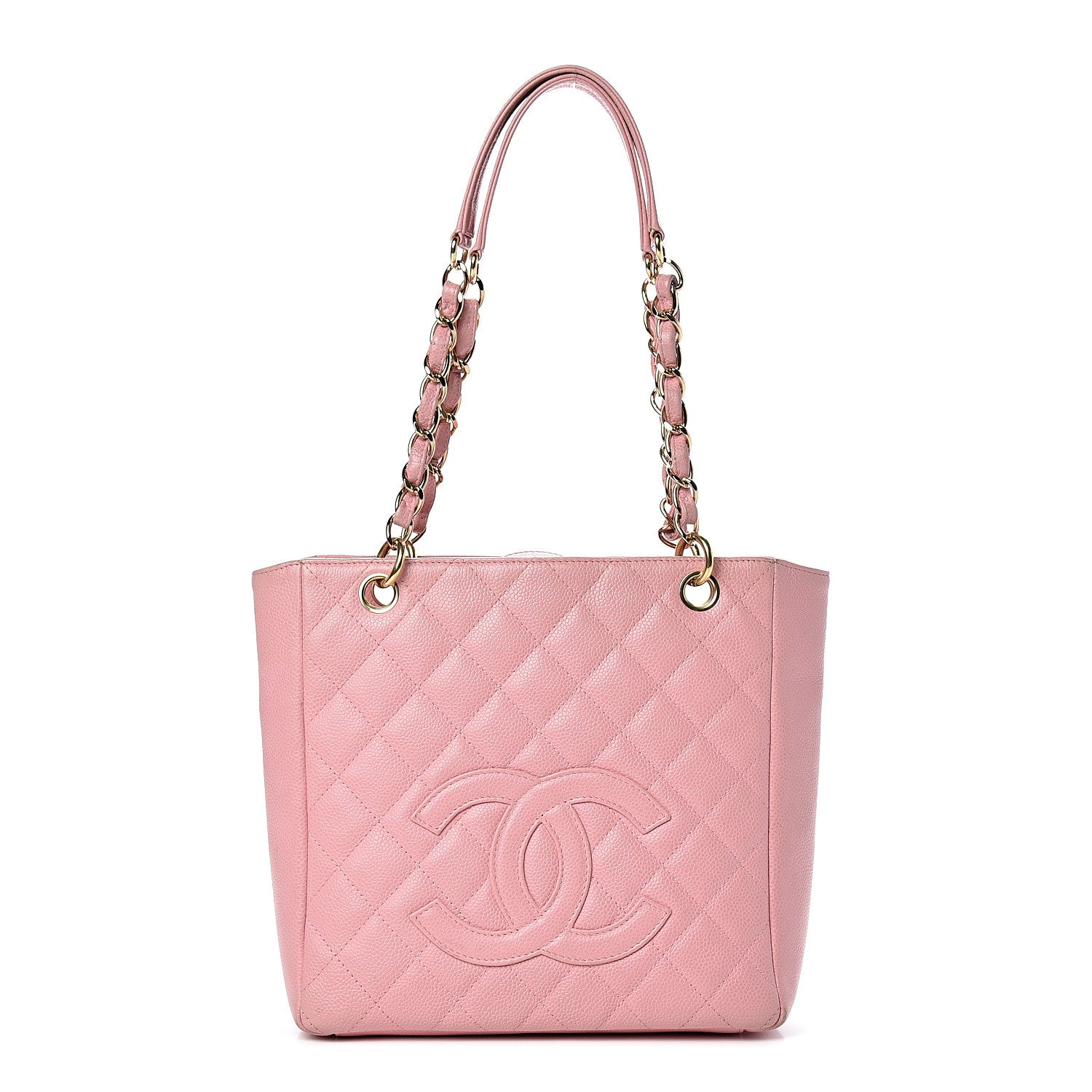 Chanel Caviar Quilted Petit Shopping Tote PST Pink 1 of 19