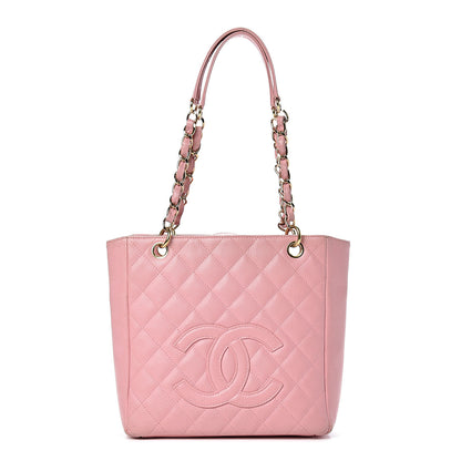 Chanel Caviar Quilted Petit Shopping Tote PST Pink 1 of 19