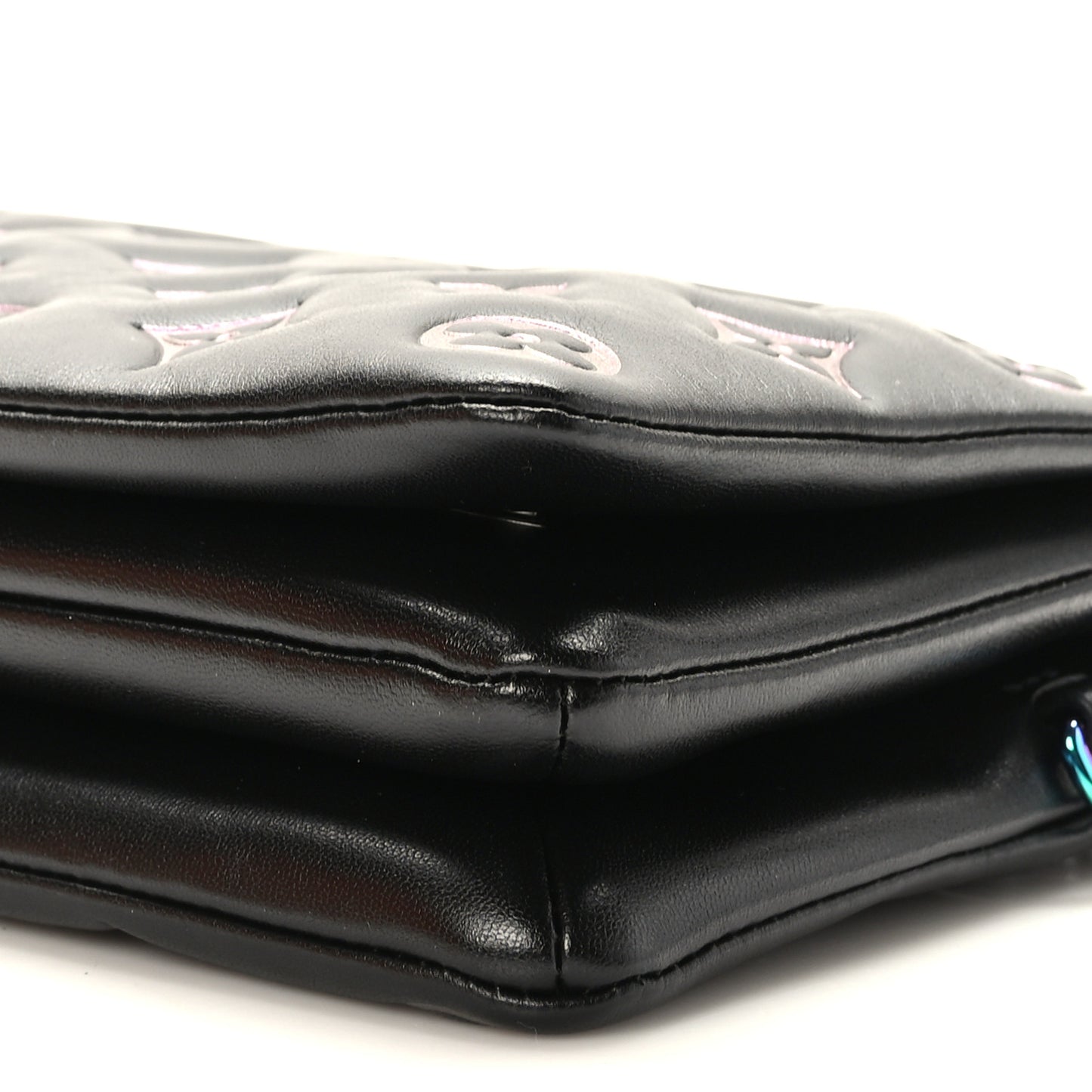 Lambskin Embossed Monogram Scarabeo Pochette Coussin Black