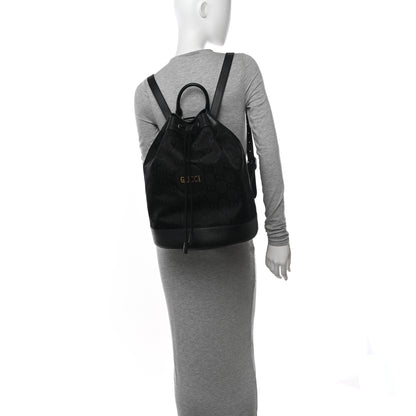 Gucci Econyl Nylon Monogram Off The Grid Drawstring Bucket Backpack Black 2 of 11
