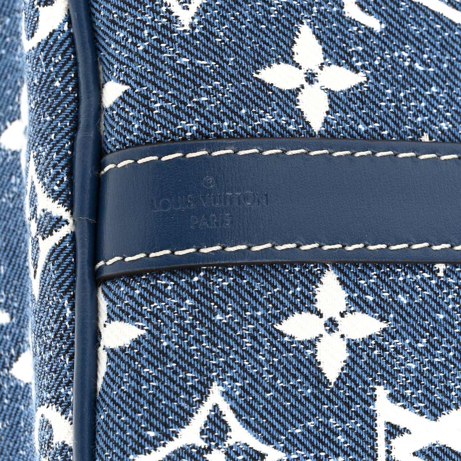 Louis Vuitton Monogram Jacquard Denim Speedy Bandouliere 25 Bleu 7 of 10