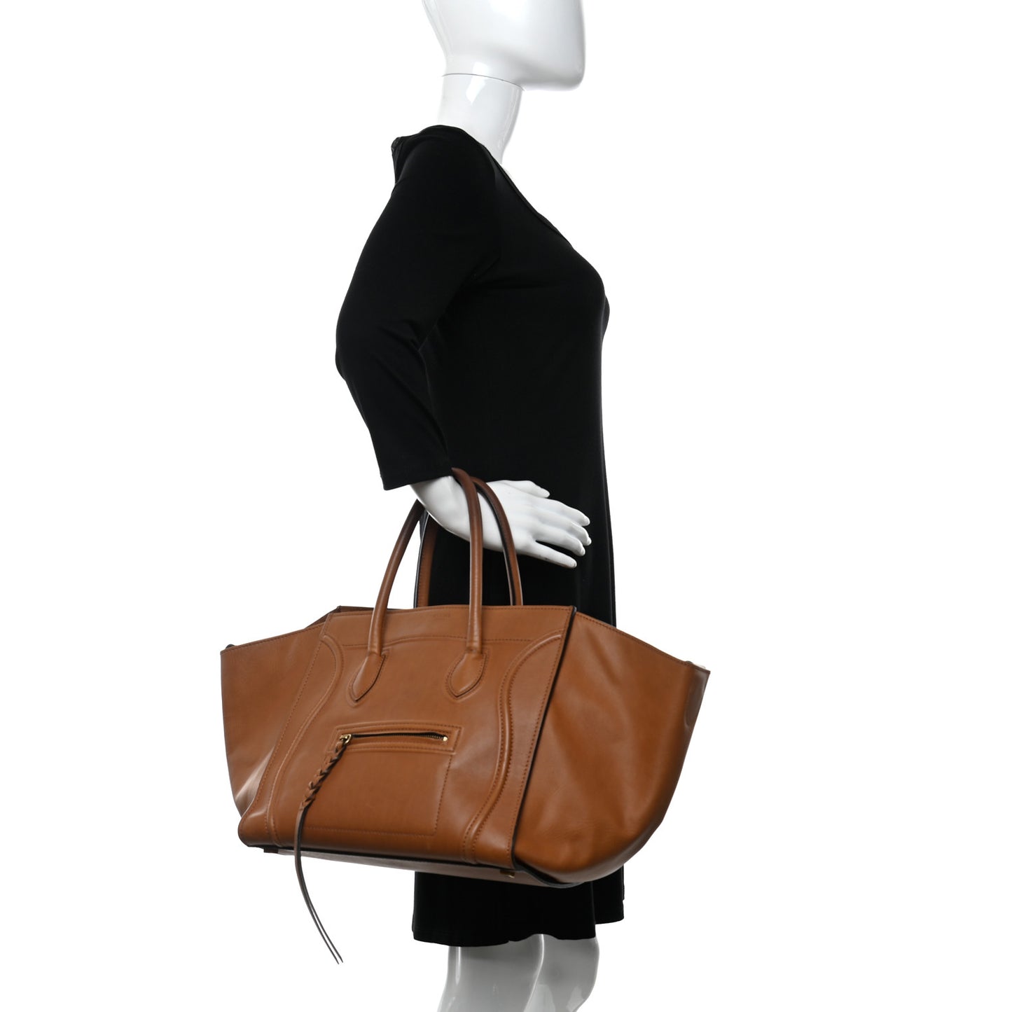 Smooth Calfskin Medium Phantom Luggage Tan