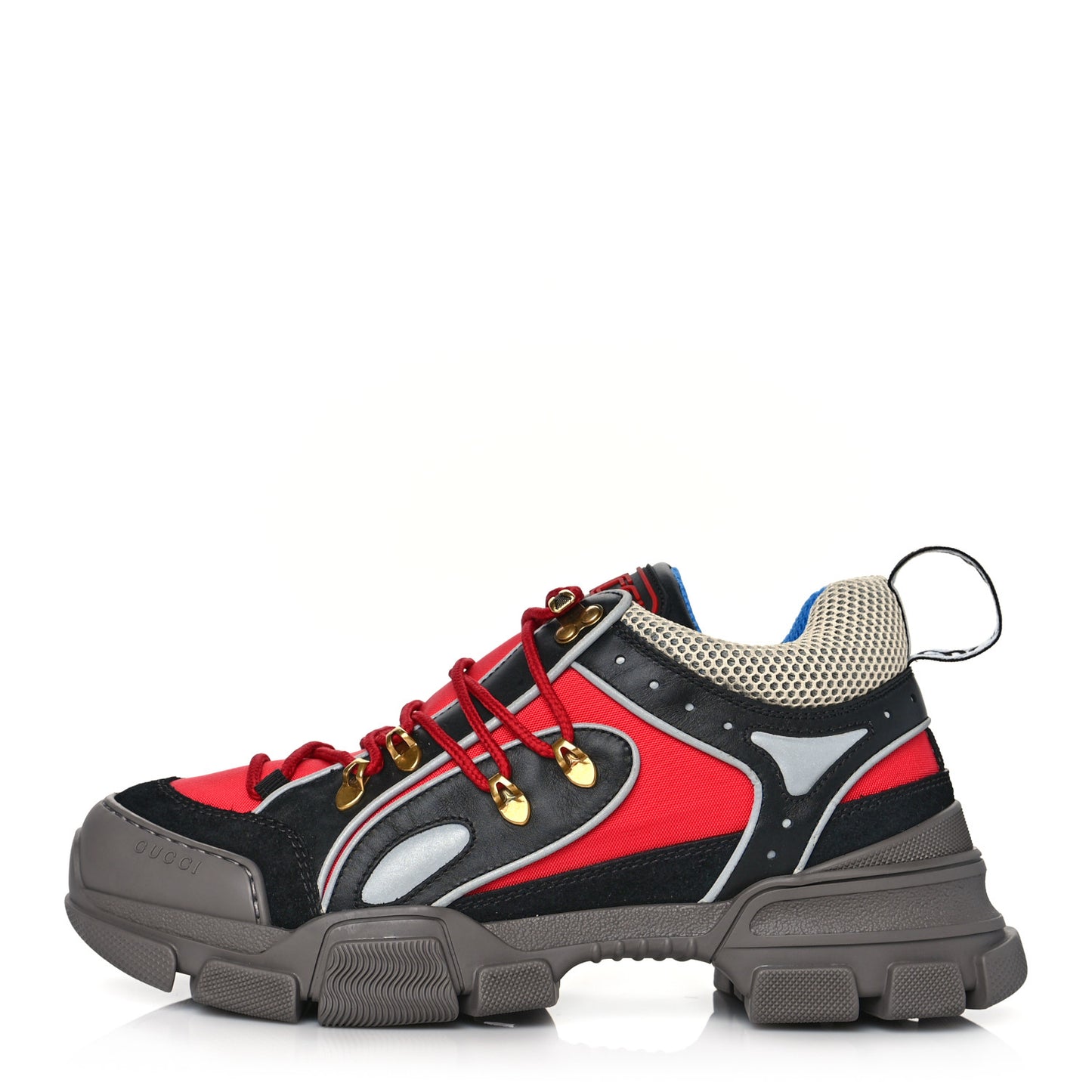 X SEGA Nylon Suede Calfskin Mens Flashtrek Sneakers 8 Black Red