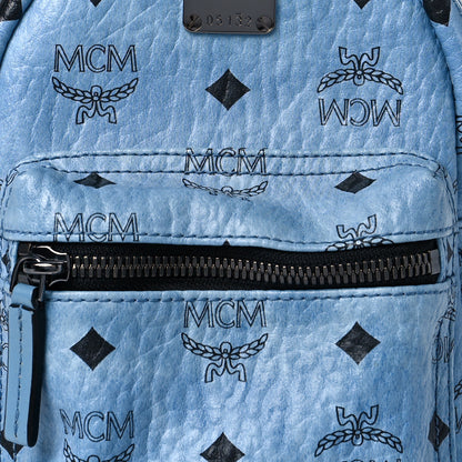 MCM Visetos Side Stud X-Mini Stark Bebe Boo Backpack Blue 10 of 10