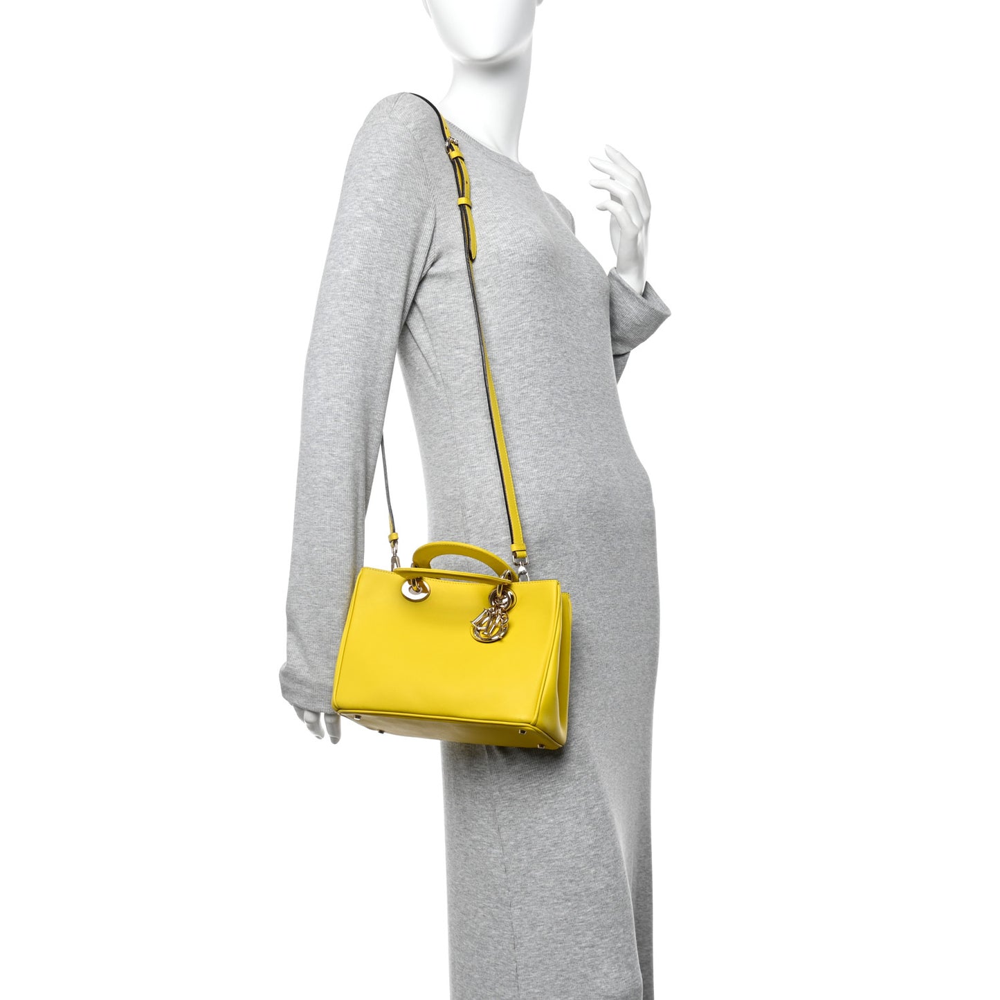 Smooth Calfskin Mini Diorissimo Tote Vert Acide