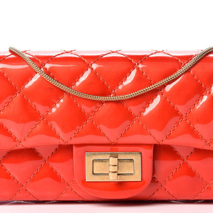 Chanel Patent Quilted 2.55 Reissue East West Clutch Red 11 of 14