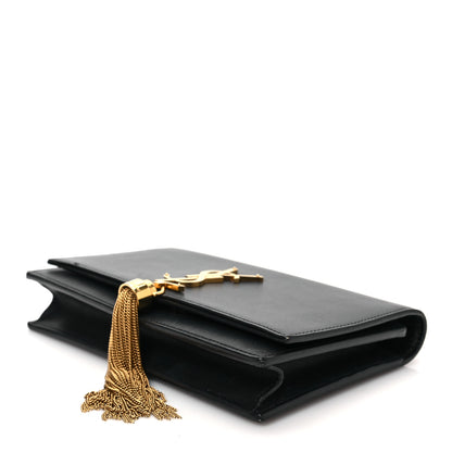 Saint Laurent Smooth Calfskin Classic Monogram Kate Tassel Chain Wallet Black 9 of 9