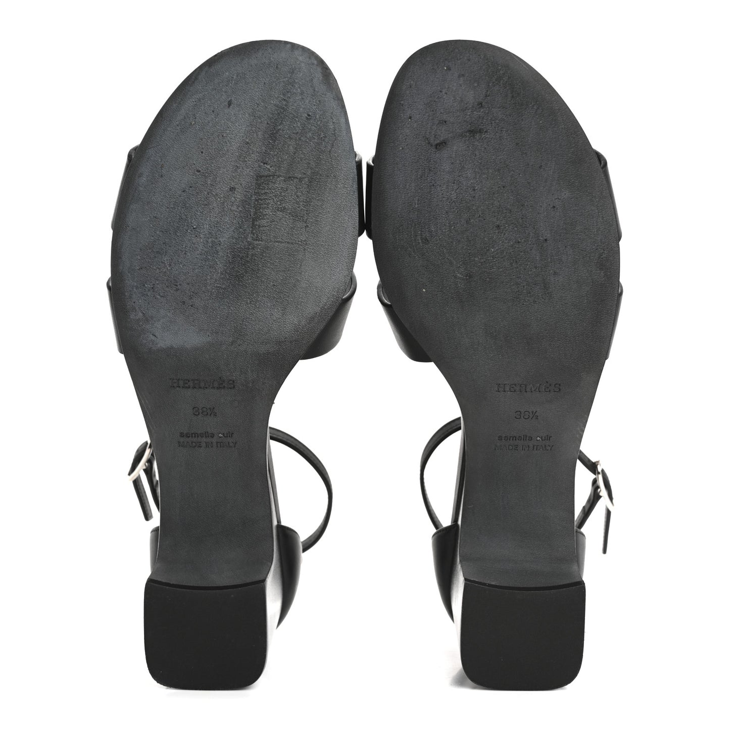 Calfskin Encens 50 Sandals 38.5 Black