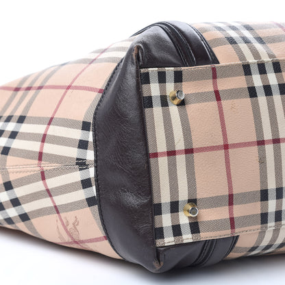 Burberry Haymarket Check Jameson Tote Chocolate 8 of 17