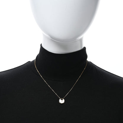 Cartier 18K Yellow Gold Diamond Mother of Pearl XS Amulette de Cartier Pendant Necklace 2 of 4