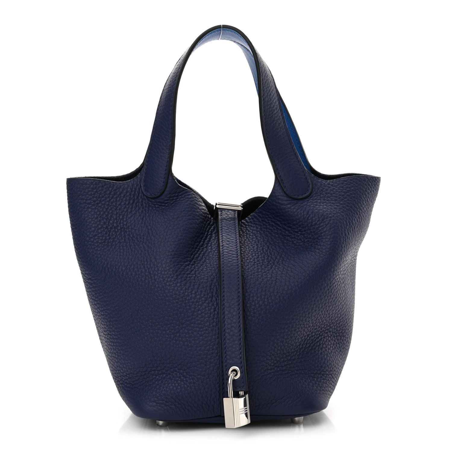 Hermes Taurillon Clemence Swift Eclat Picotin Lock 18 PM Bleu Encre Bleu Zellige 1 of 13