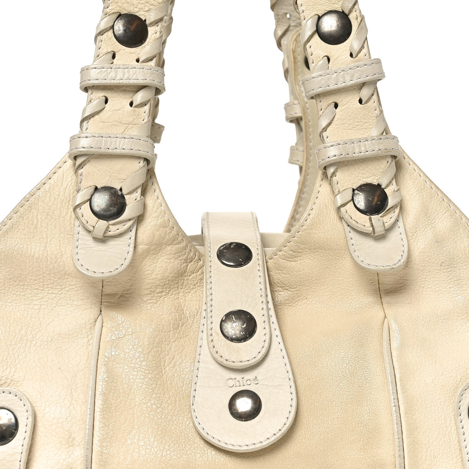 Chloe Calfskin Silverado Shoulder Bag Ivory 7 of 9