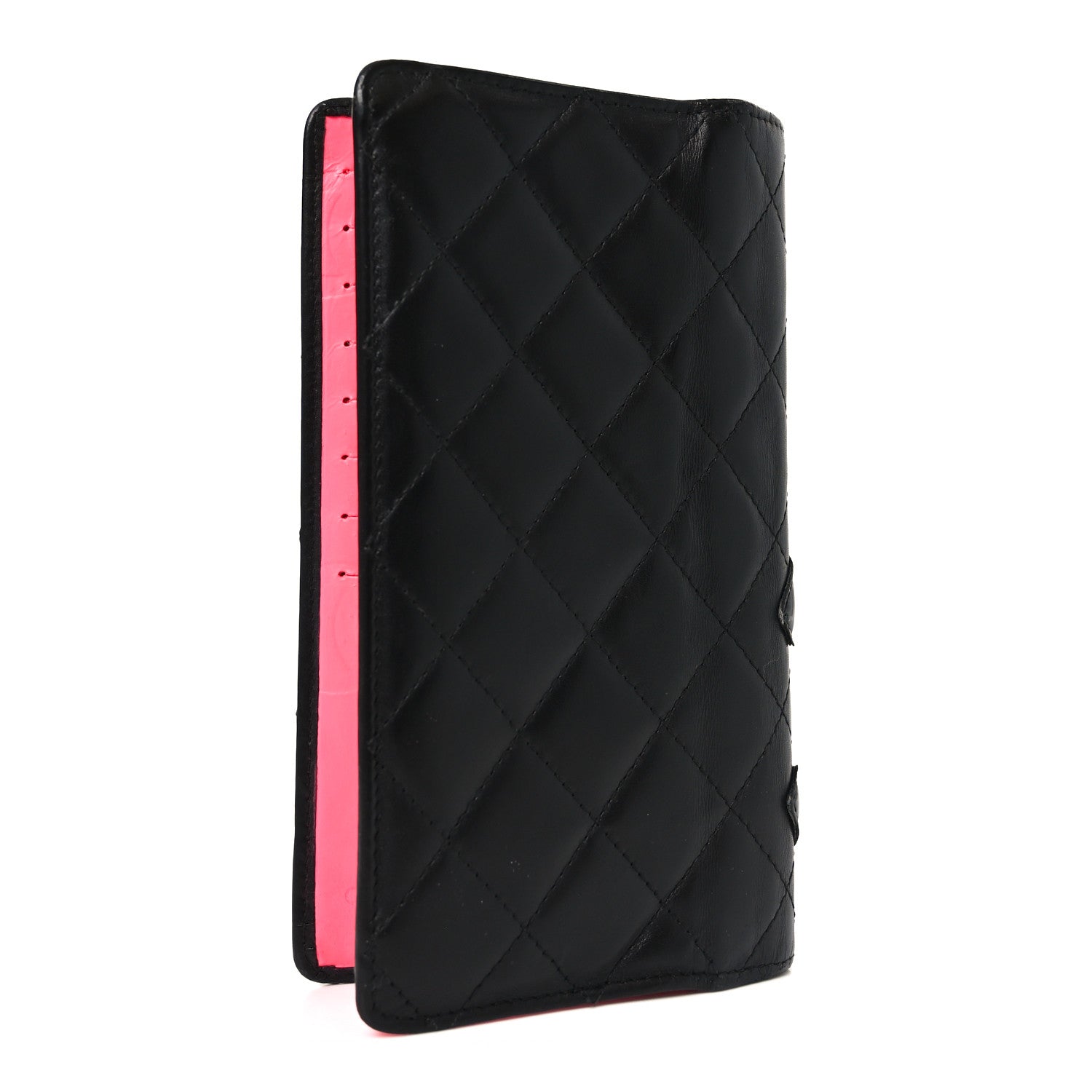 Chanel Calfskin Quilted Cambon Yen Wallet Black 3 of 8