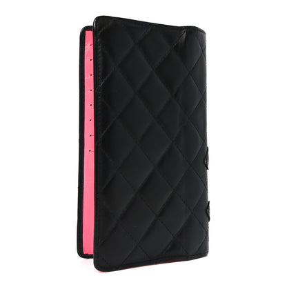 Chanel Calfskin Quilted Cambon Yen Wallet Black 3 of 8