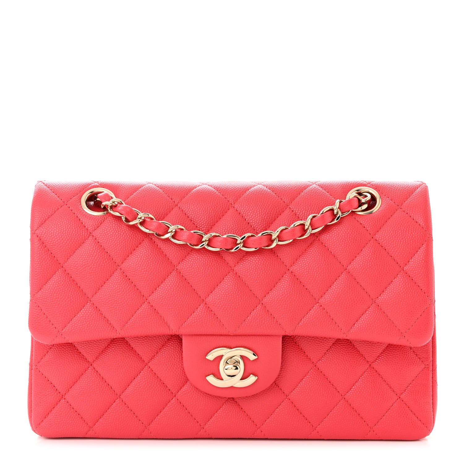 Chanel Caviar Quilted Small Double Flap Dark Pink 1 of 11