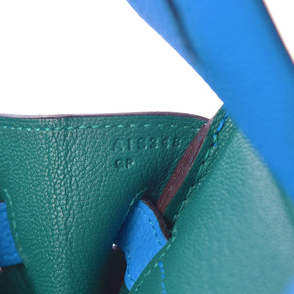 Hermes Togo Birkin 30 Bleu Zanzibar Malachite 9 of 15