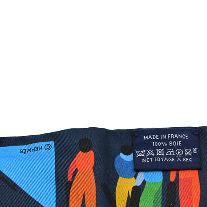 Hermes Silk Figures Libres Twilly Marine Vert Multicolor 3 of 4