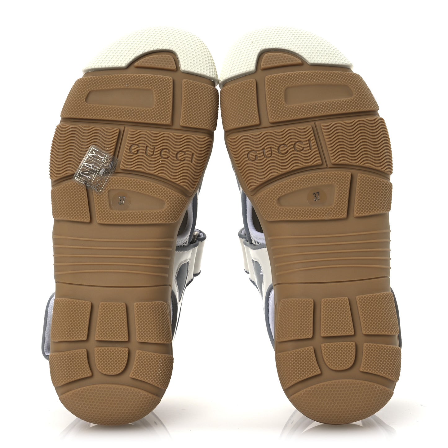 Mesh Fabric Tinsel Sport Sandals 37 White Silver