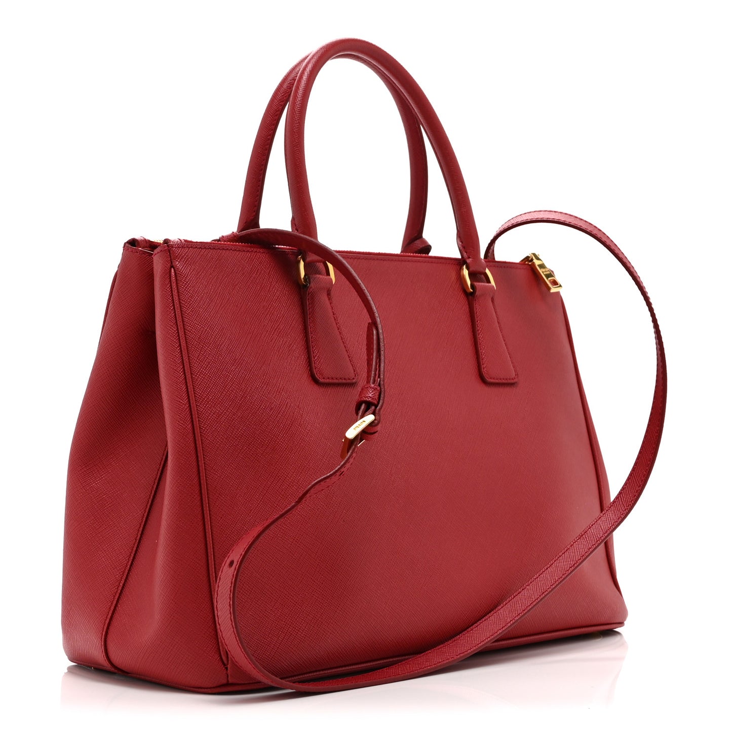 Saffiano Medium Galleria Double Zip Tote Fuoco