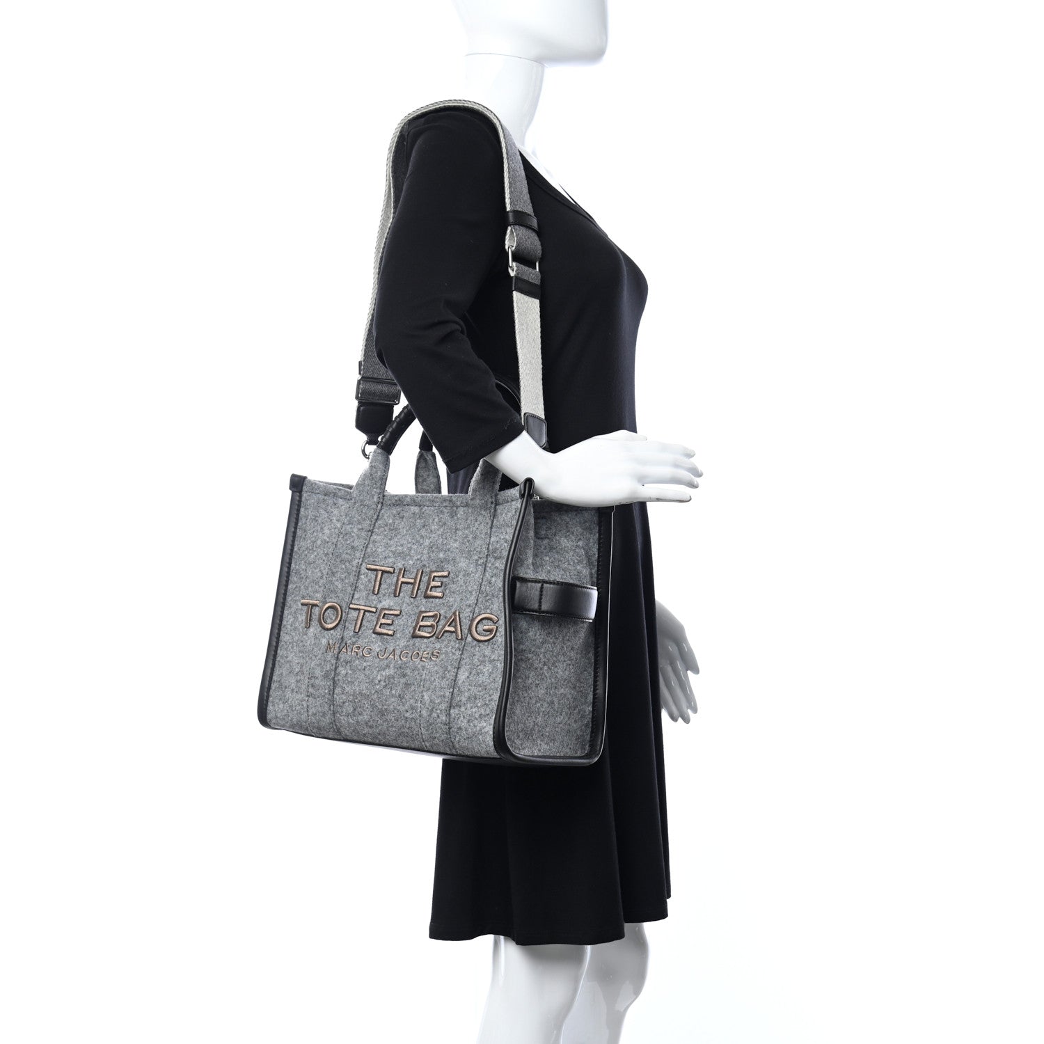 Marc Jacobs Felt Small The Tote Bag Heather Gray 2 of 11