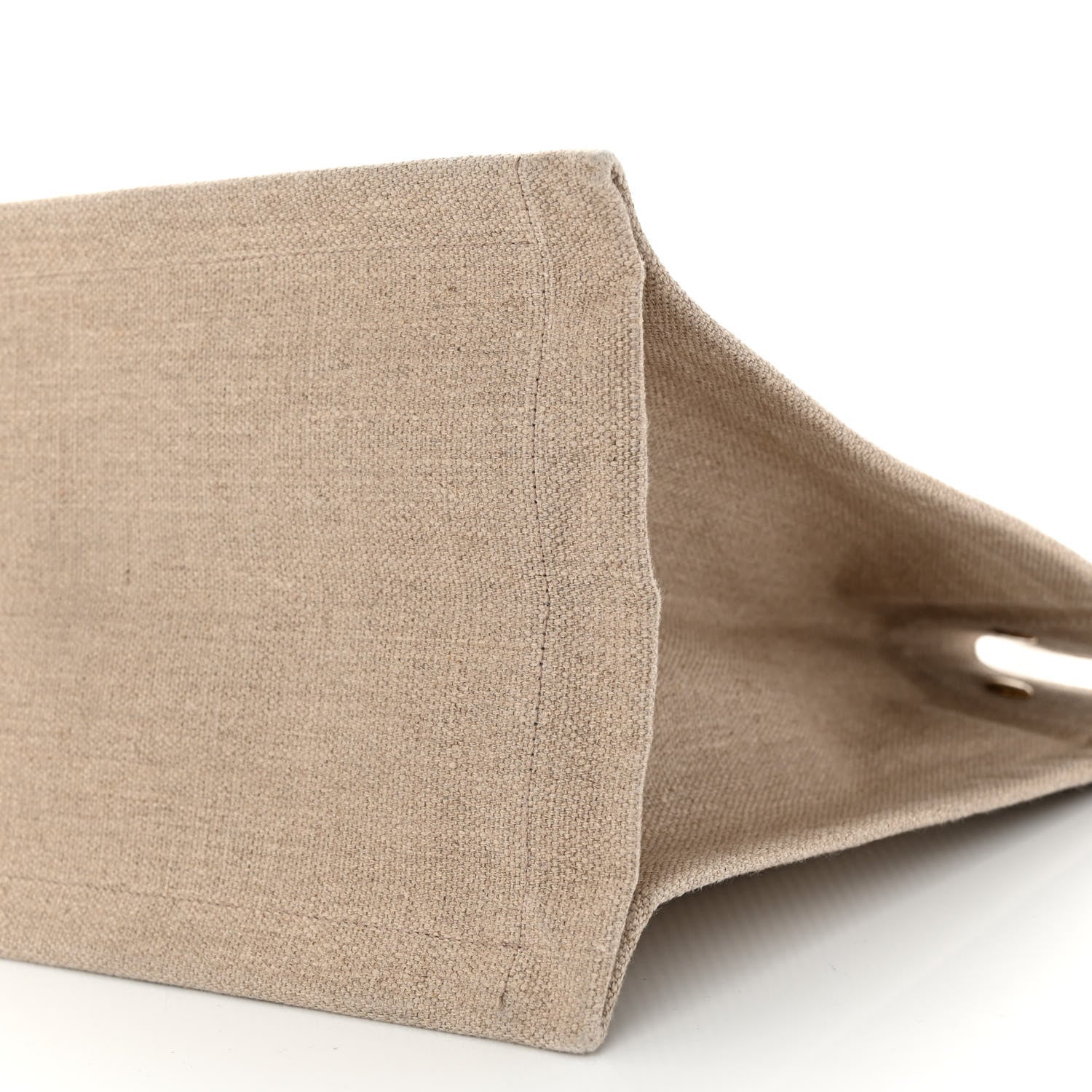 Saint Laurent Linen Calfskin Small Rive Gauche Tote Beige Sea Salt 10 of 10