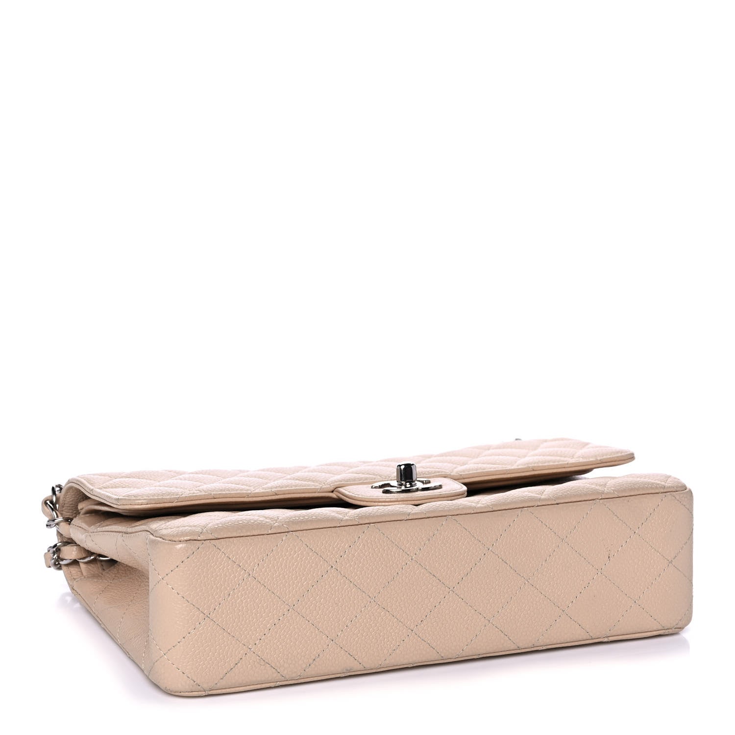 Chanel Caviar Quilted Medium Double Flap Beige 4 of 14