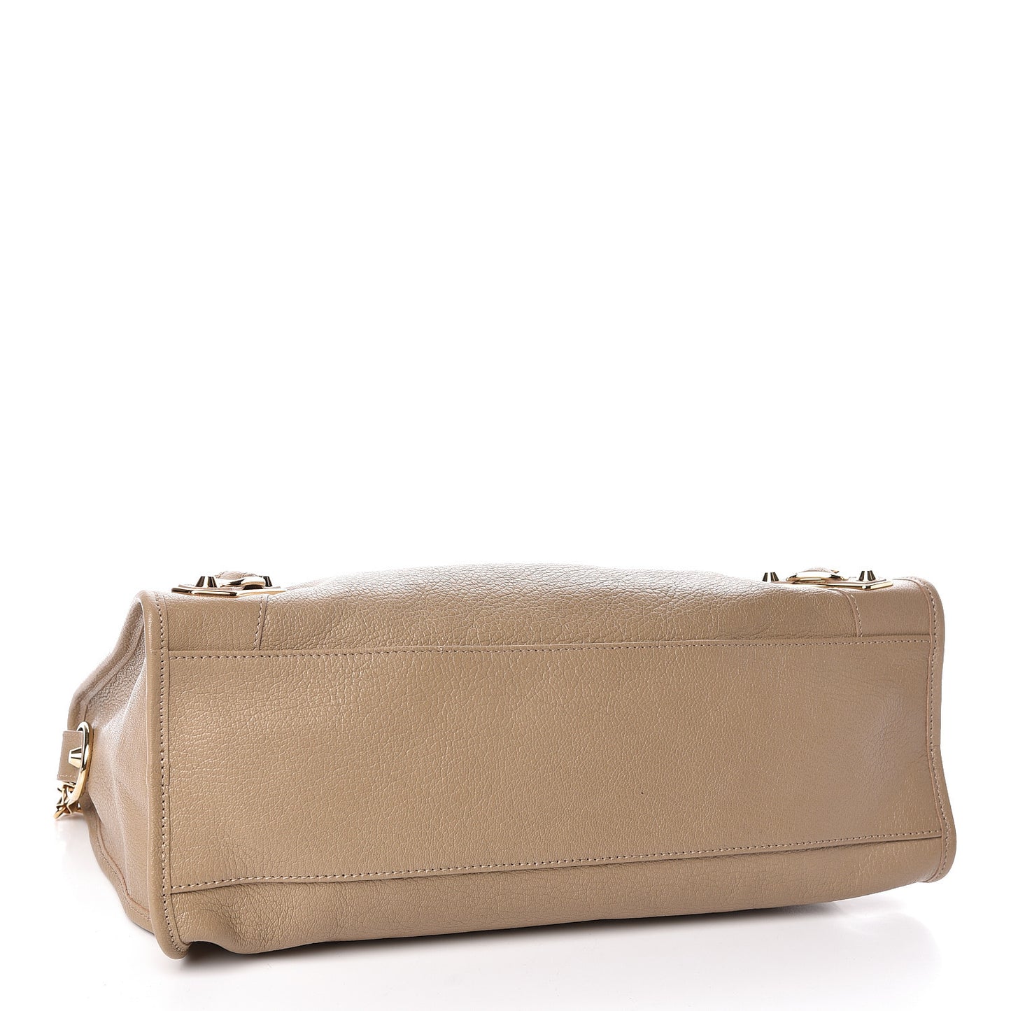 Chevre Gold Metallic Edge Hardware City Beige Latte