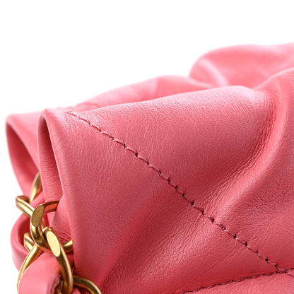 Chanel Shiny Calfskin Quilted Chanel 22 Coral Pink 11 of 11