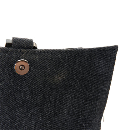 Balenciaga Denim Patchwork Small Hourglass Top Handle Bag Washed Black 12 of 12