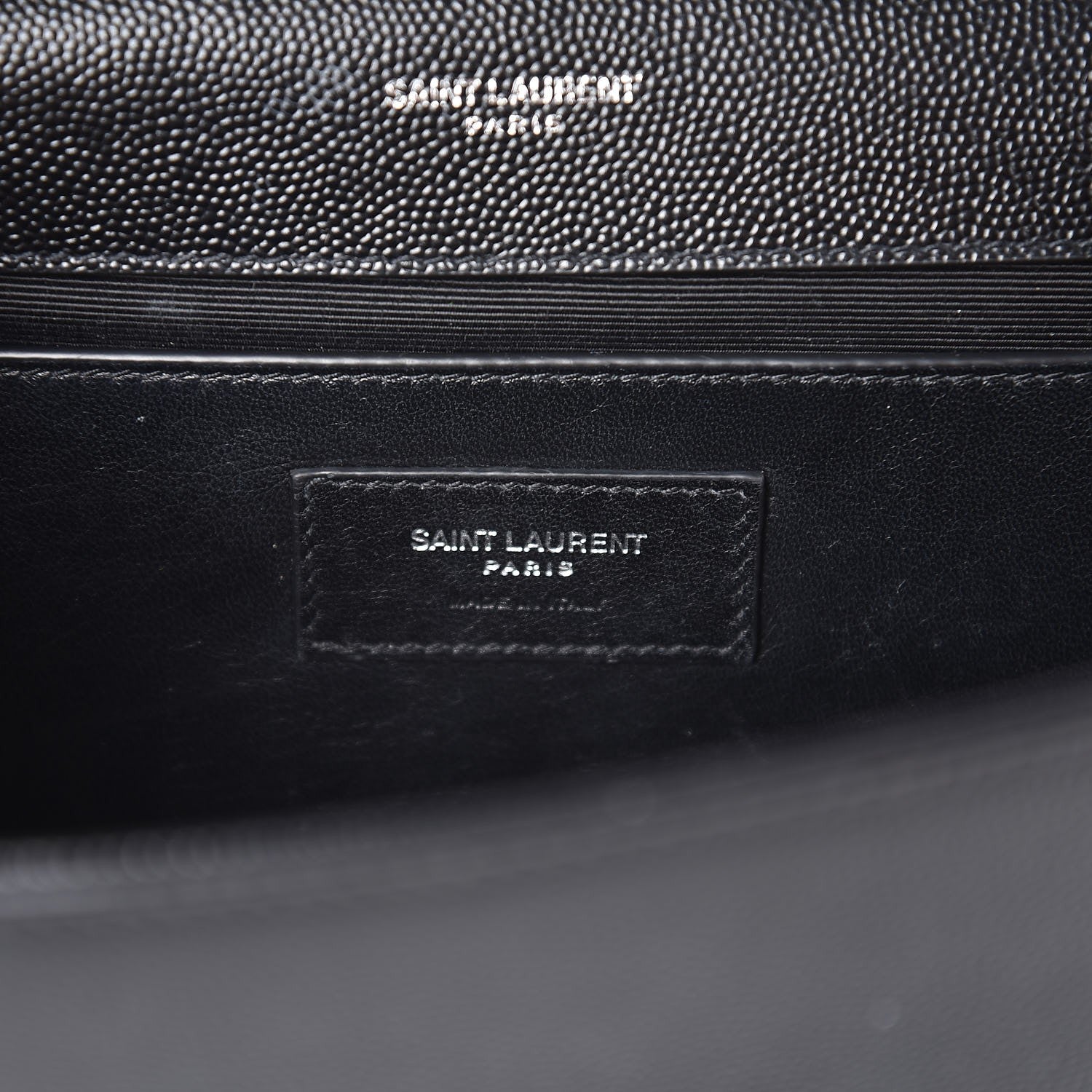 Saint Laurent Grain De Poudre Medium Classic Monogram Kate Satchel Black 7 of 8