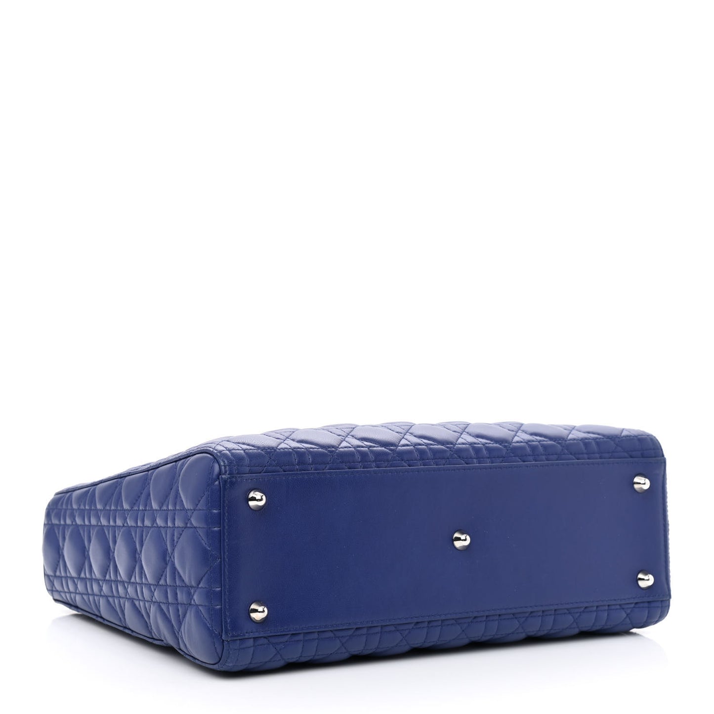 Lambskin Cannage Large Lady Dior Blue