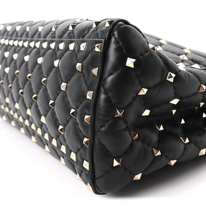 Valentino Garavani Nappa Rockstud Spike Shoulder Tote Black 9 of 9
