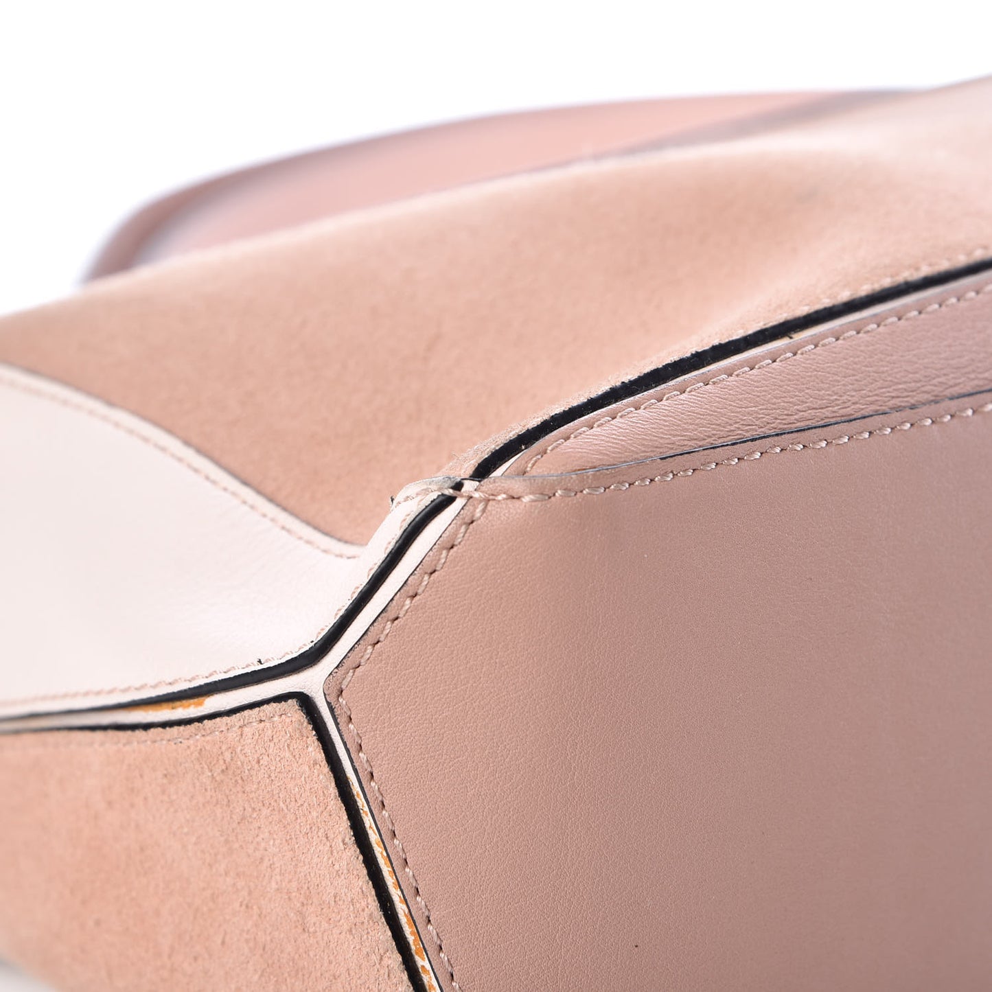 Calfskin Suede Small Puzzle Bag Blush