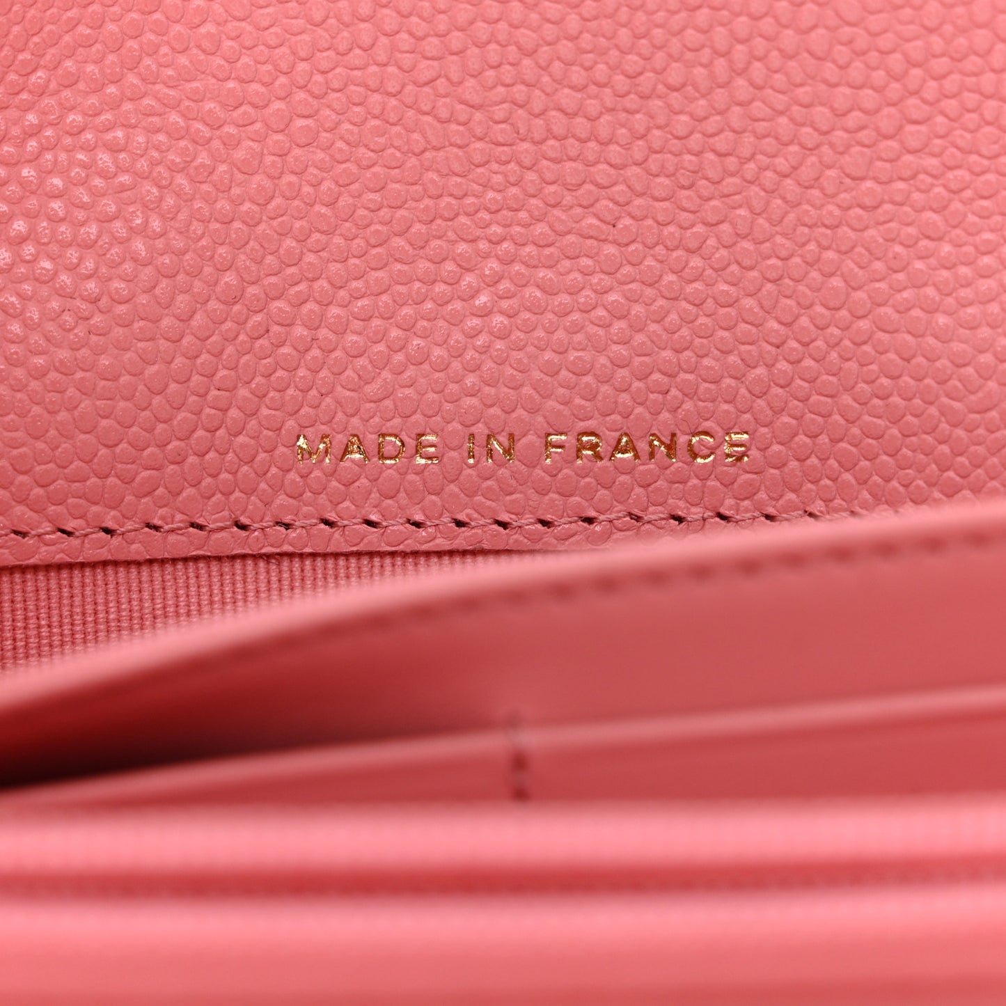 Caviar Quilted Large Gusset Flap Wallet Pink