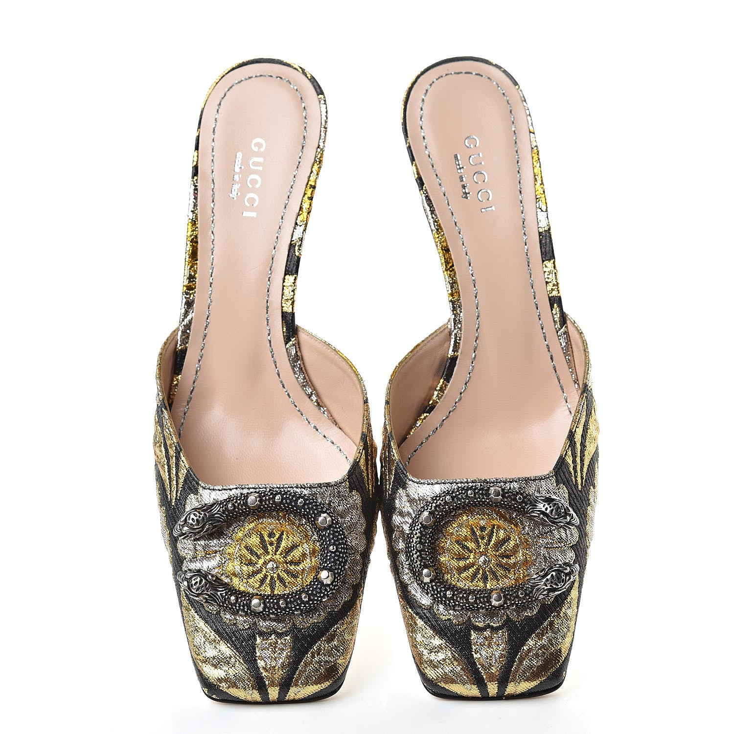 Gucci Jacquard Floral Dionysus Mules 36 Black 5 of 9