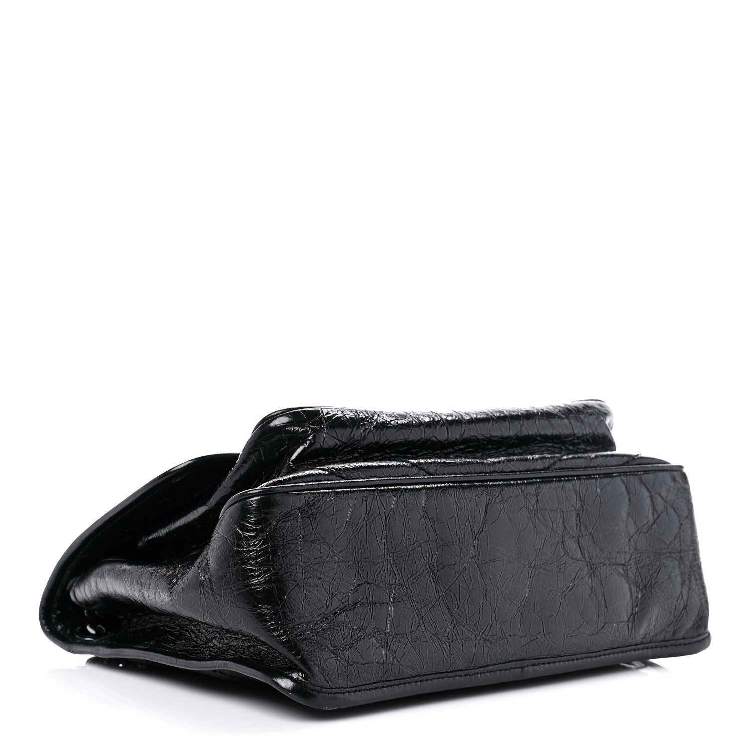 Saint Laurent Crinkled Calfskin Matelasse Monogram Medium Niki Chain Satchel Black 4 of 9