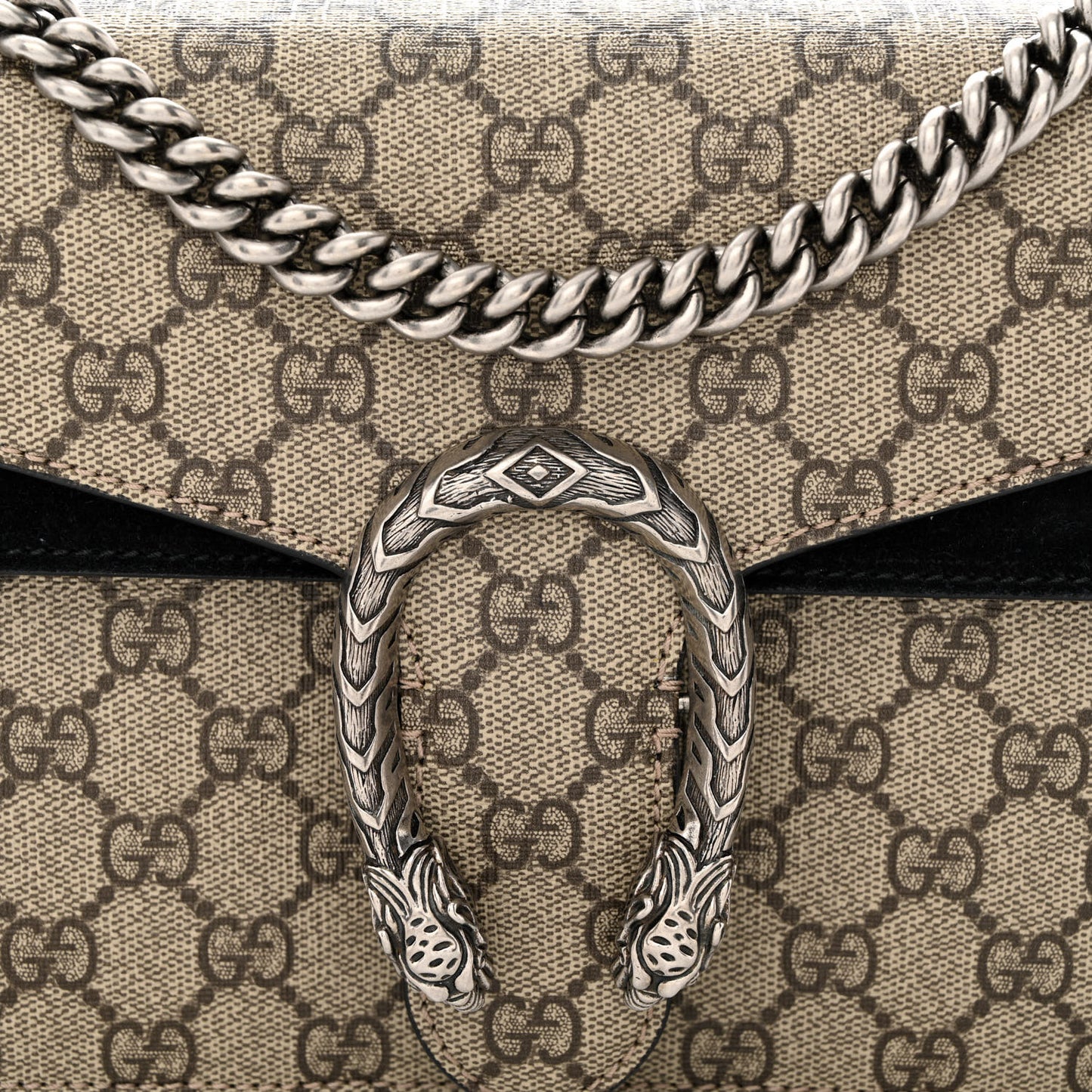 GG Supreme Monogram Small Dionysus Shoulder Bag Black