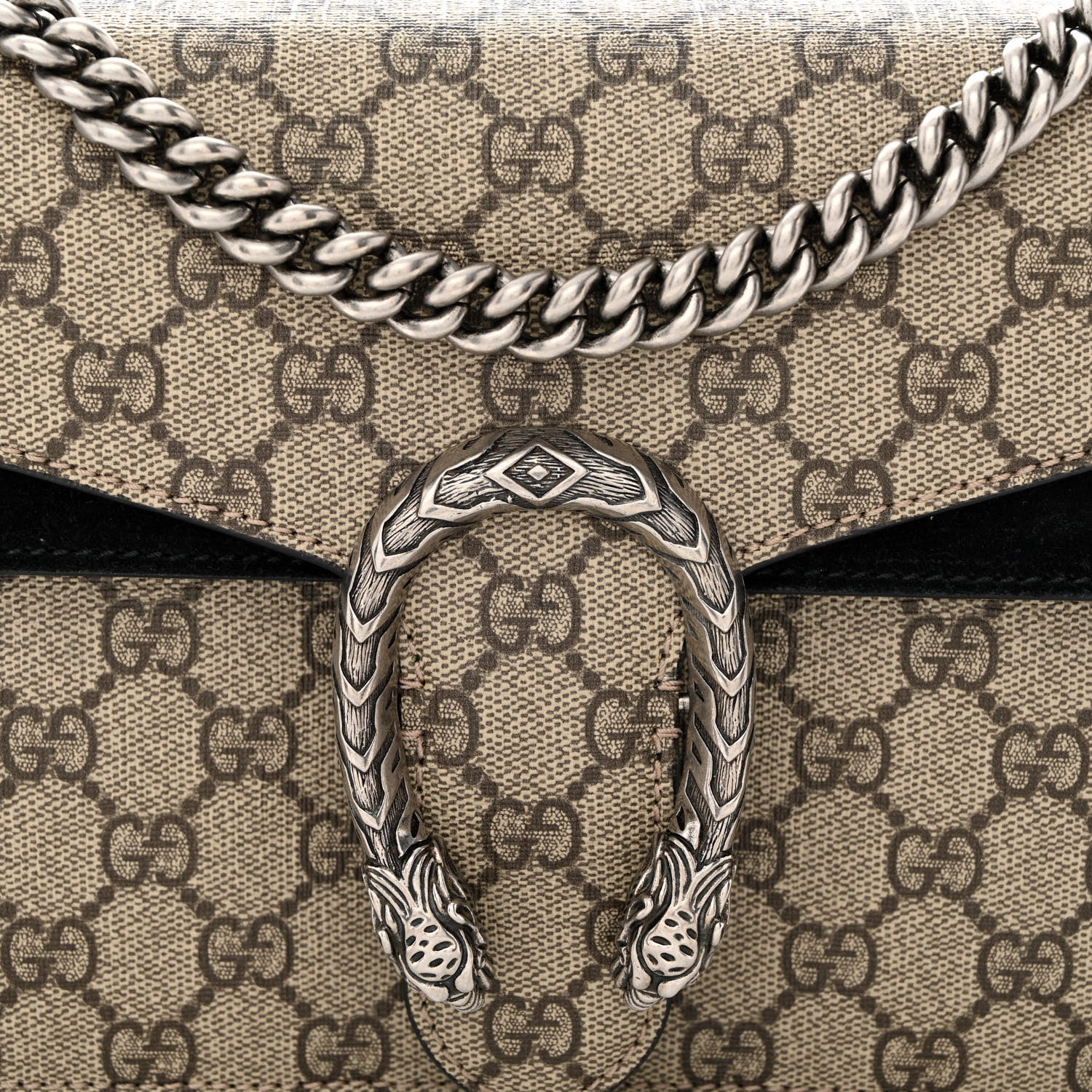 Gucci GG Supreme Monogram Small Dionysus Shoulder Bag Black 8 of 10