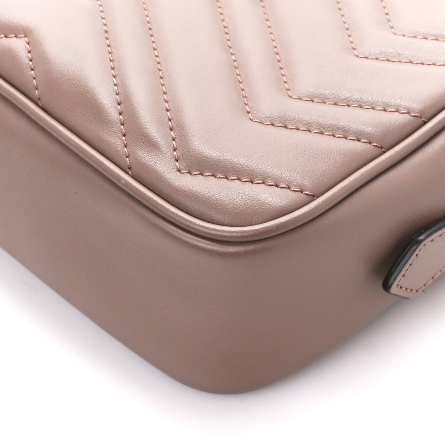 Calfskin Matelasse Mini GG Marmont Chain Shoulder Bag Porcelain Rose