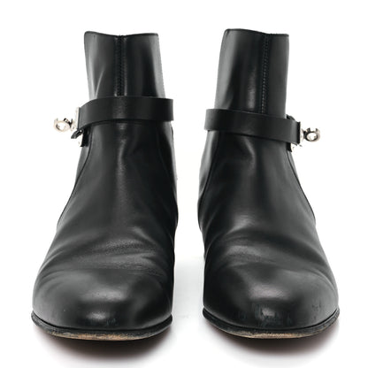 Hermes Calfskin Neo Low Boots 38 Black 3 of 9