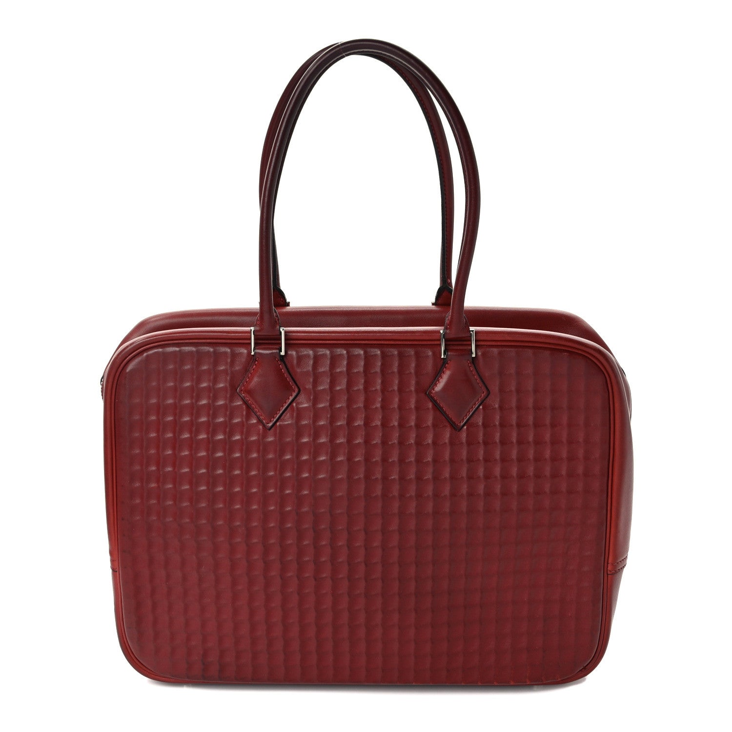 Hermes Box Calf Waffle Plume 32 Rouge H 1 of 11